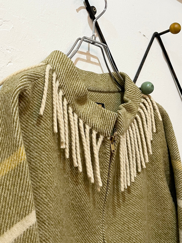 1960s Norway made "LAPP LANDER" fringe wool jacket