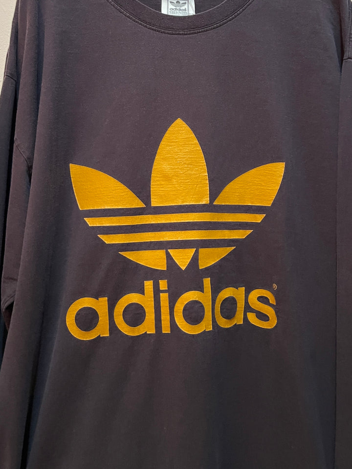 1990s "adidas" trefoil logo print L/S T-shirt