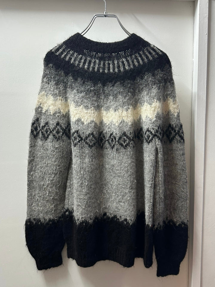 1980s alpaca wool knit cardigan