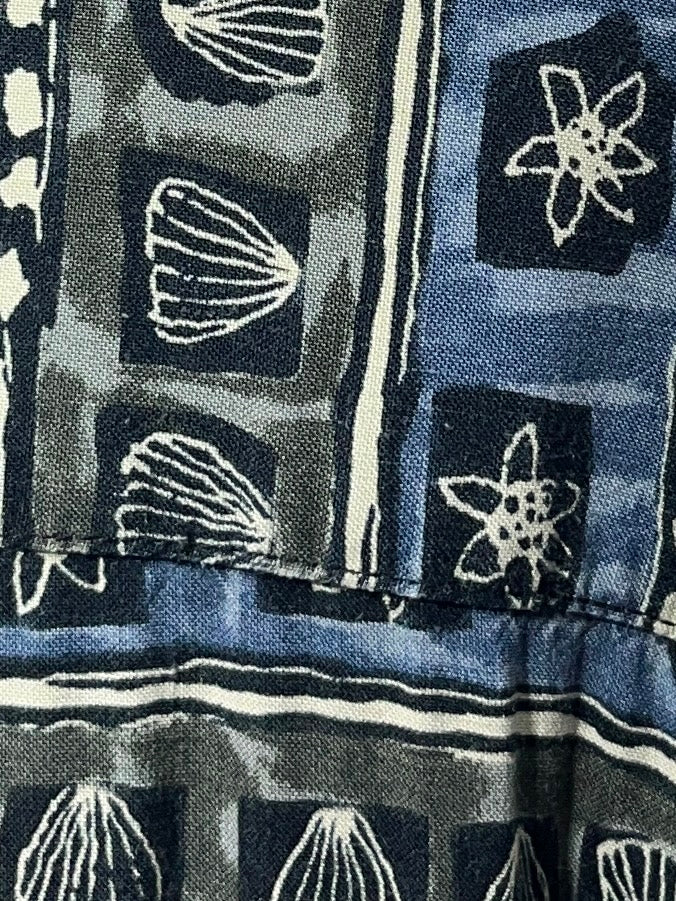 1990s "pierre cardin" shell art pattern s/s shirt