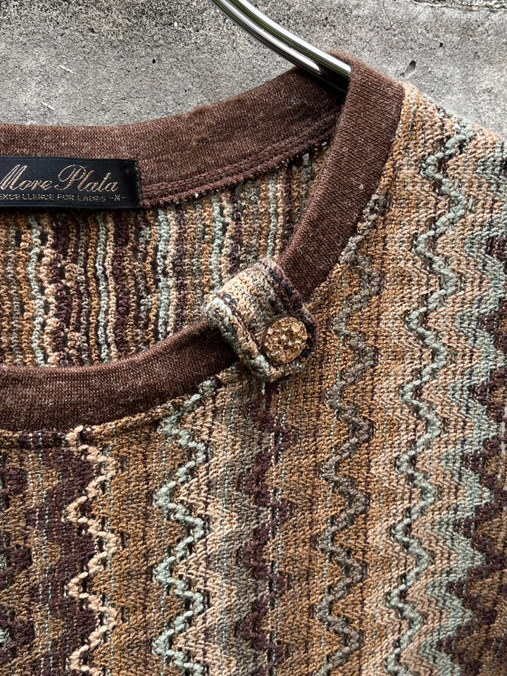 1980-90s geometric pattern knit vest