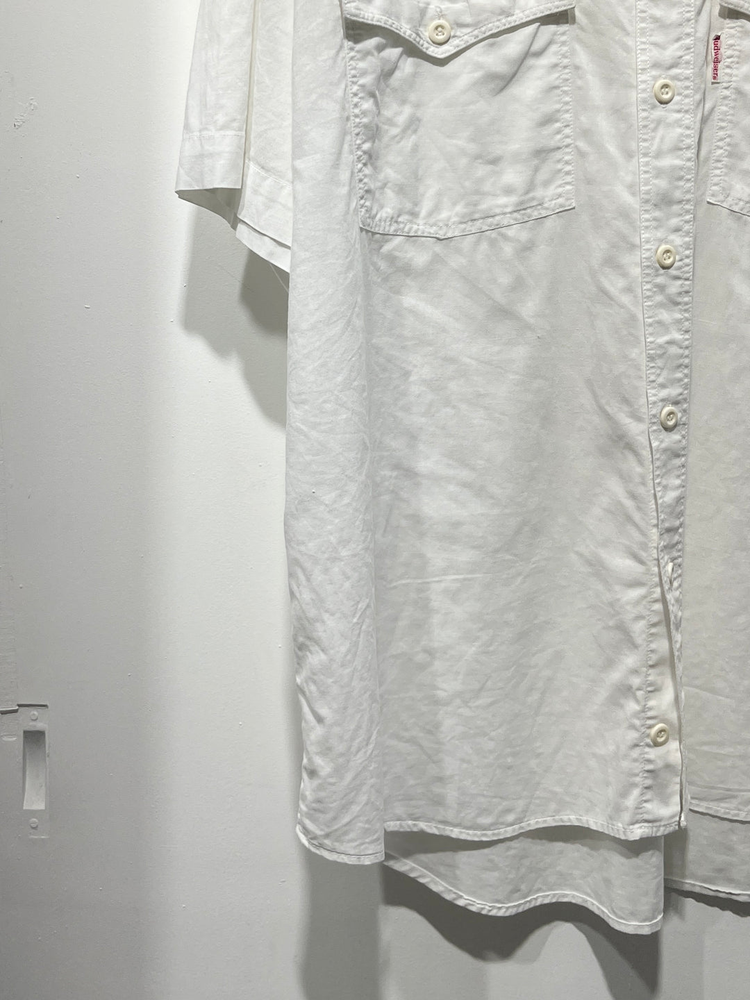 1990s "Budweiser" embroidery s/s shirt