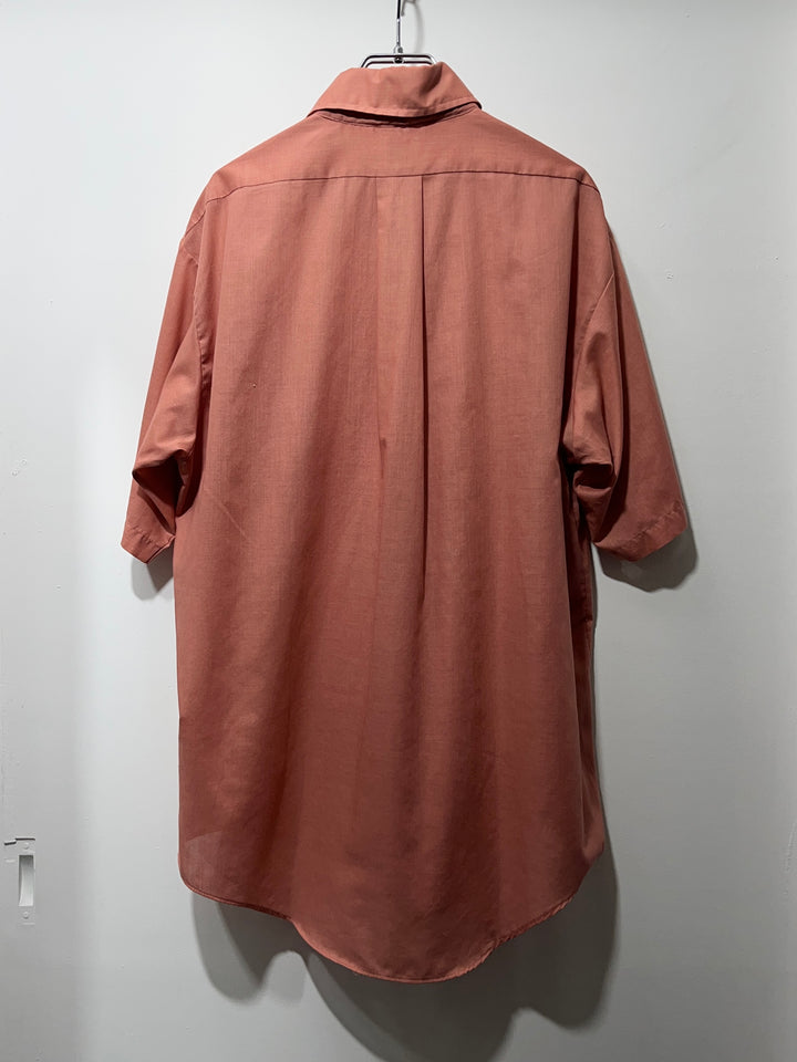 1960-70s salmon color s/s shirt