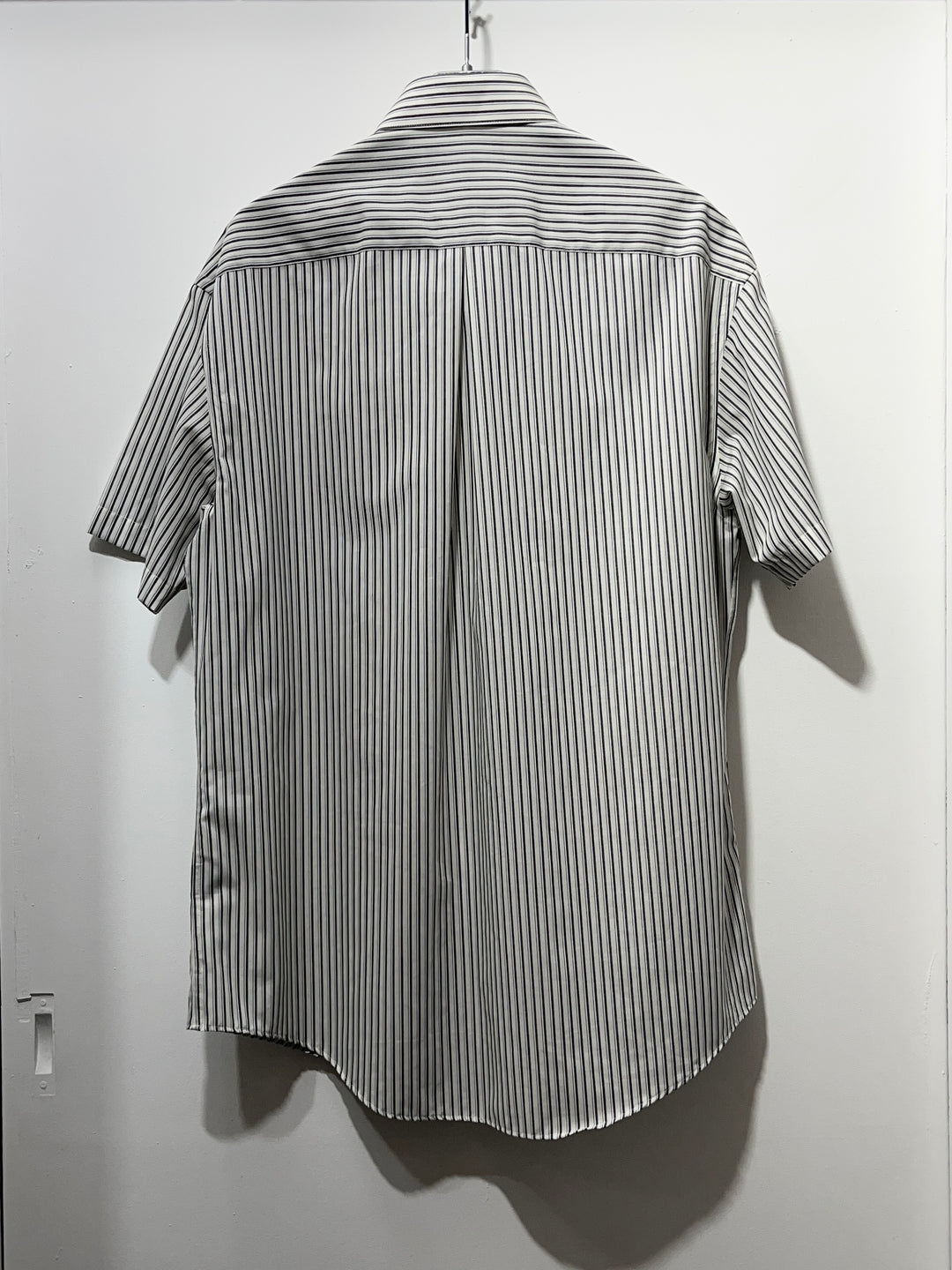 1990-00s gray stripes s/s shirt