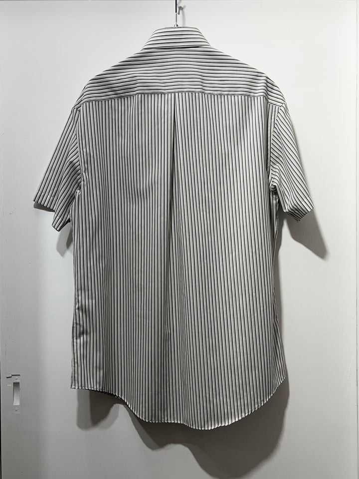 1990-00s gray stripes s/s shirt