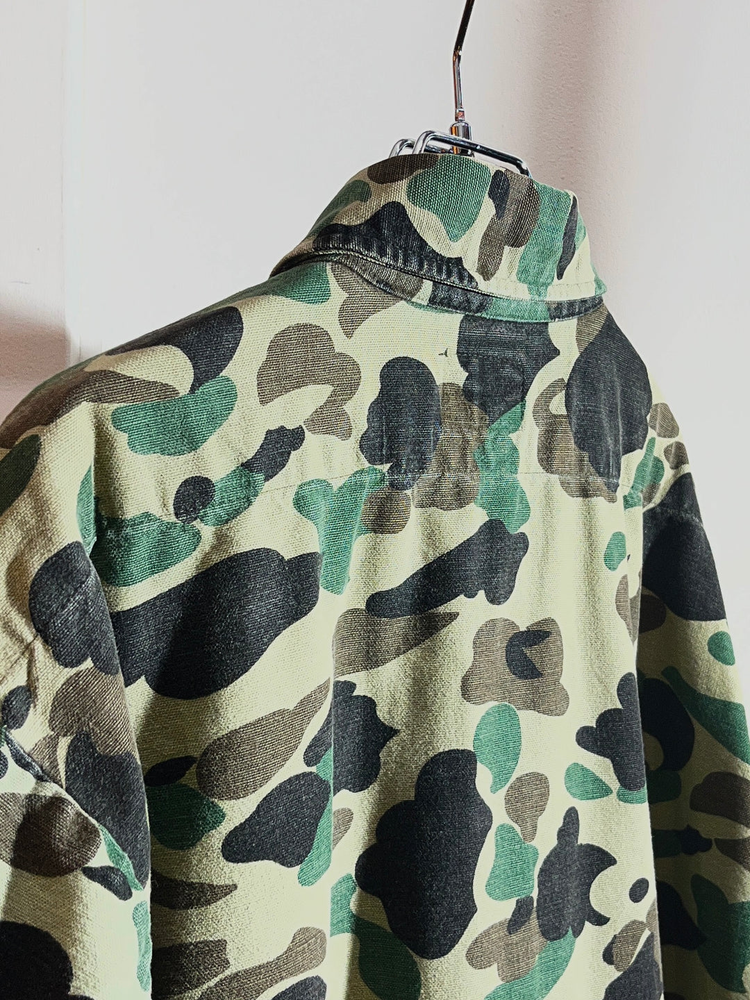 1970-80s USA made "FIVE BROTHER" duck hunter camouflage pattern shirt