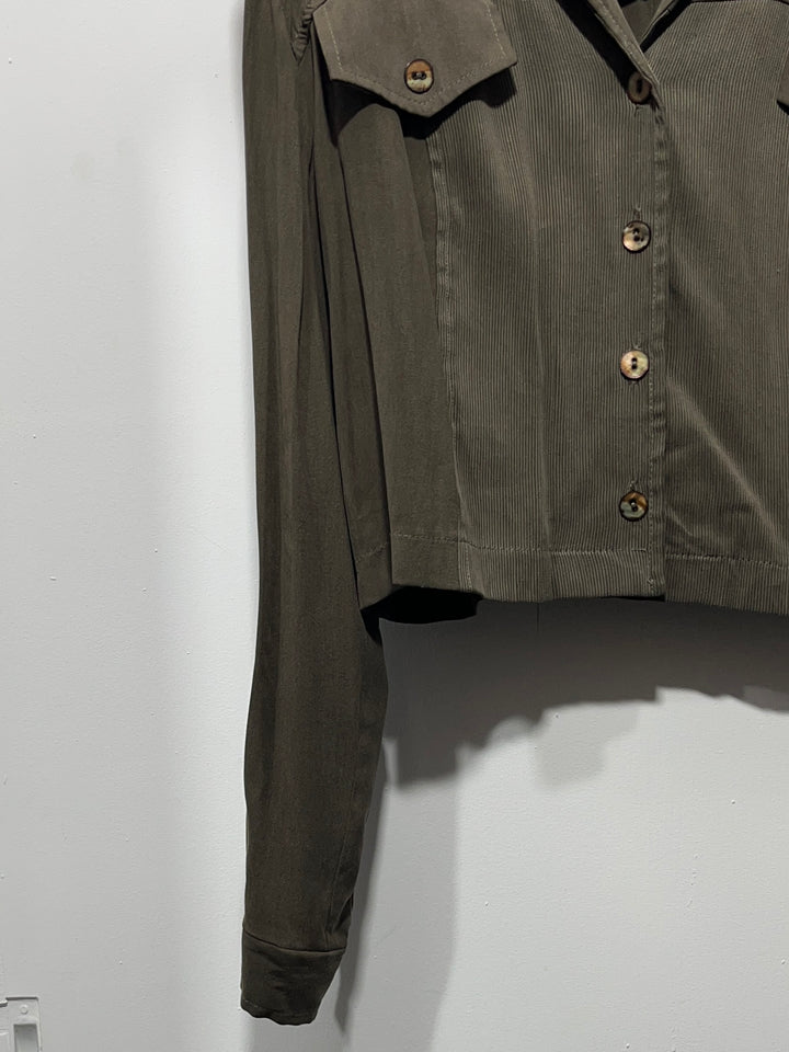 1980-90s USA made short length open collar shirt