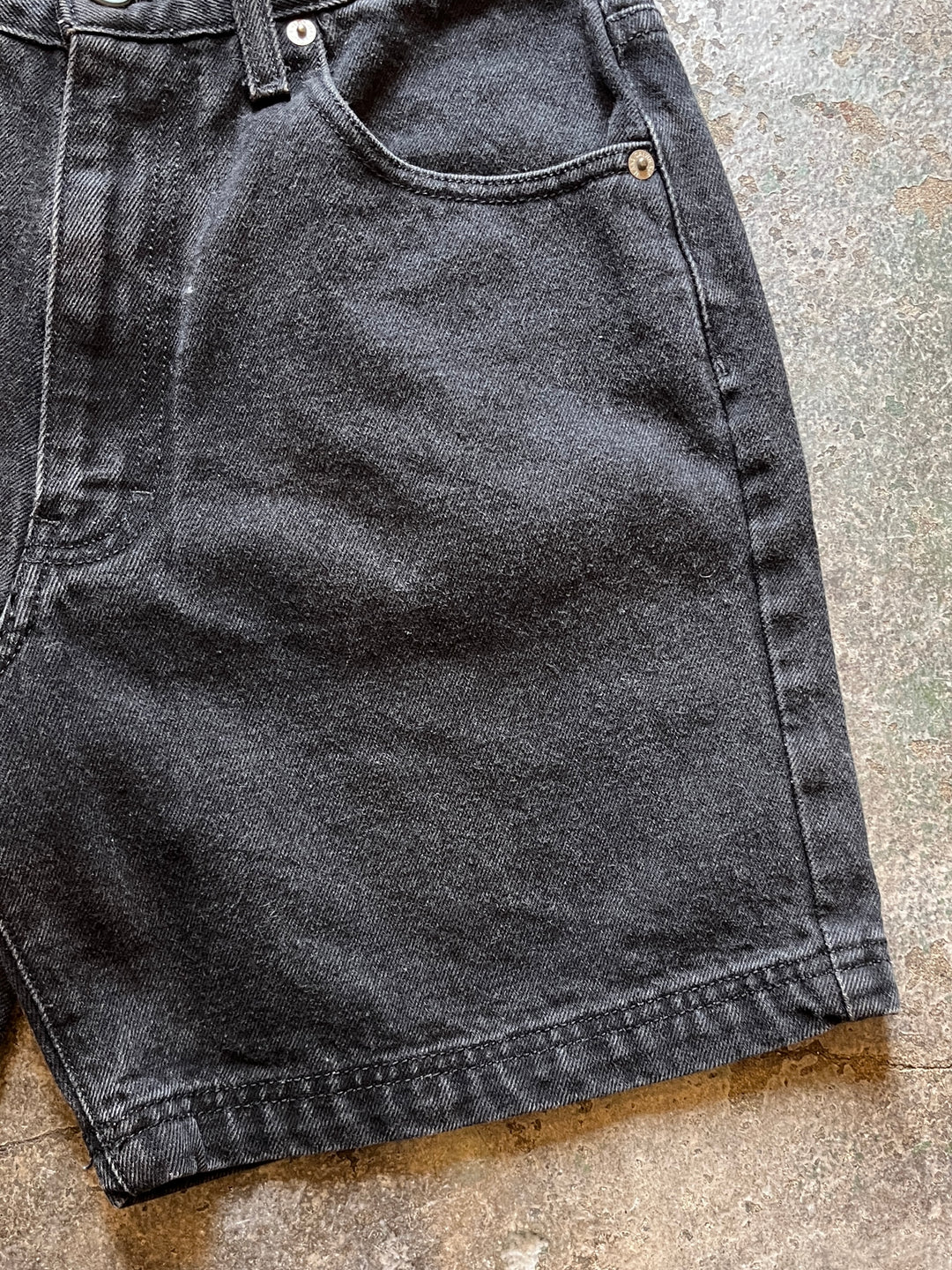1990s USA made "Calvin Klein" black denim shorts