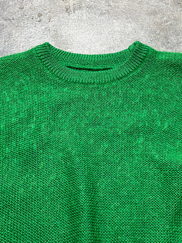 vivid green low guage knit