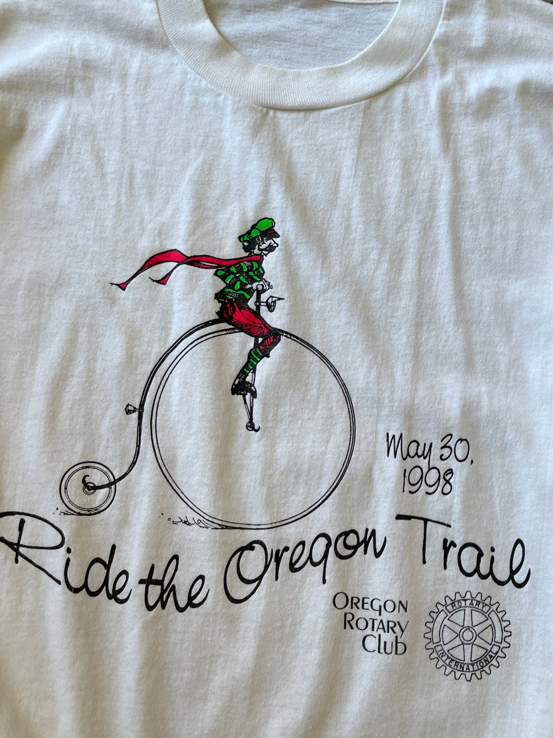 1990s Ride the Oregon Trail both sides print T-shirt