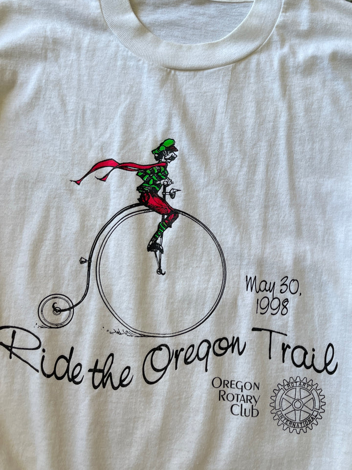 1990s Ride the Oregon Trail both sides print T-shirt