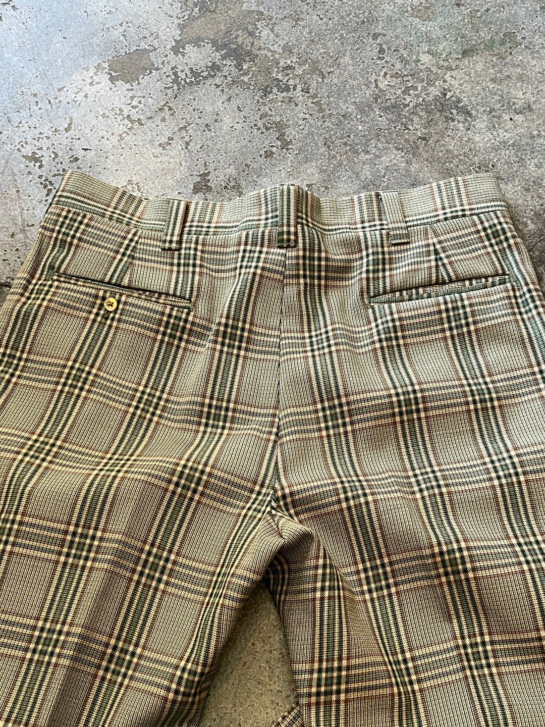 1970s "HAGGER" checkered flare slacks