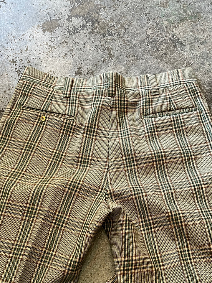 1970s "HAGGER" checkered flare slacks