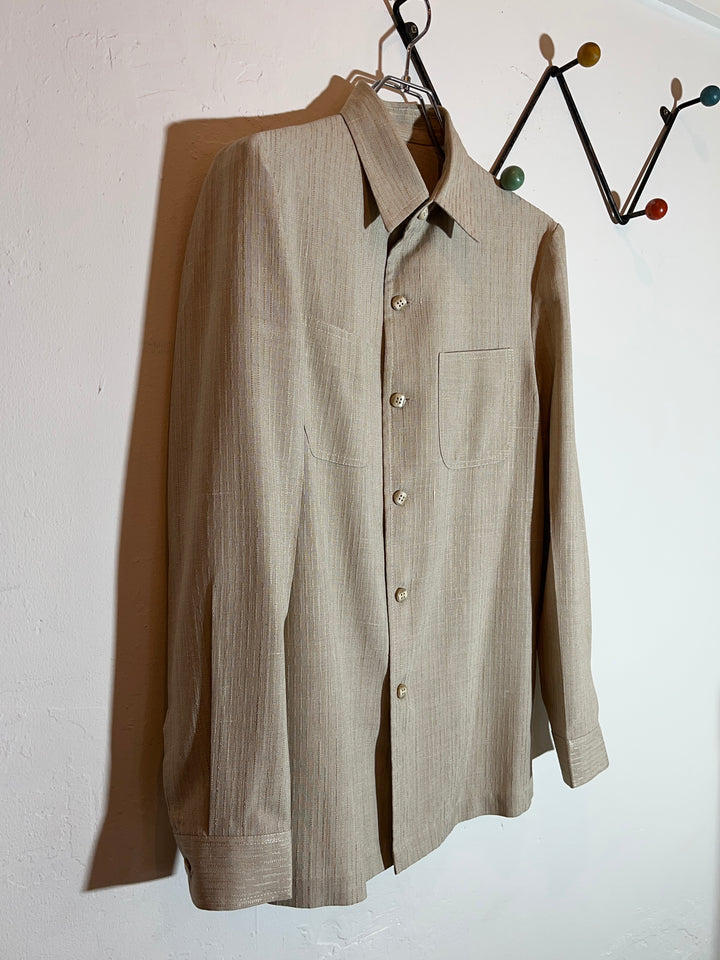 1970s light beige shiny shirt