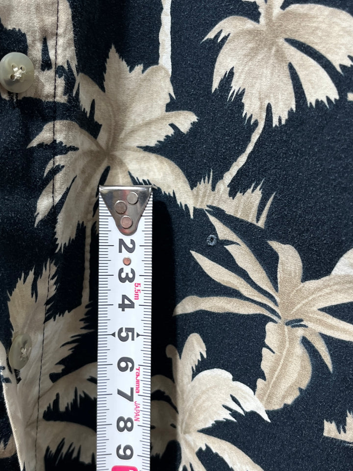 1990s "pierre cardin" palm tree print s/s shirt