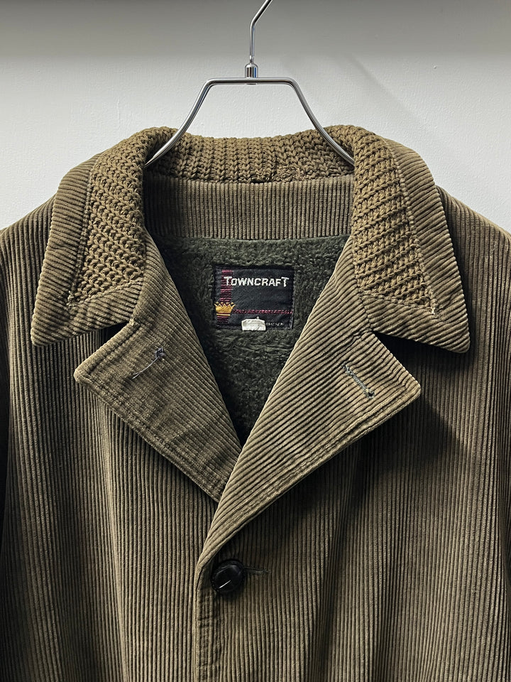 1960s "TOWN CRAFT" khaki corduroy coat