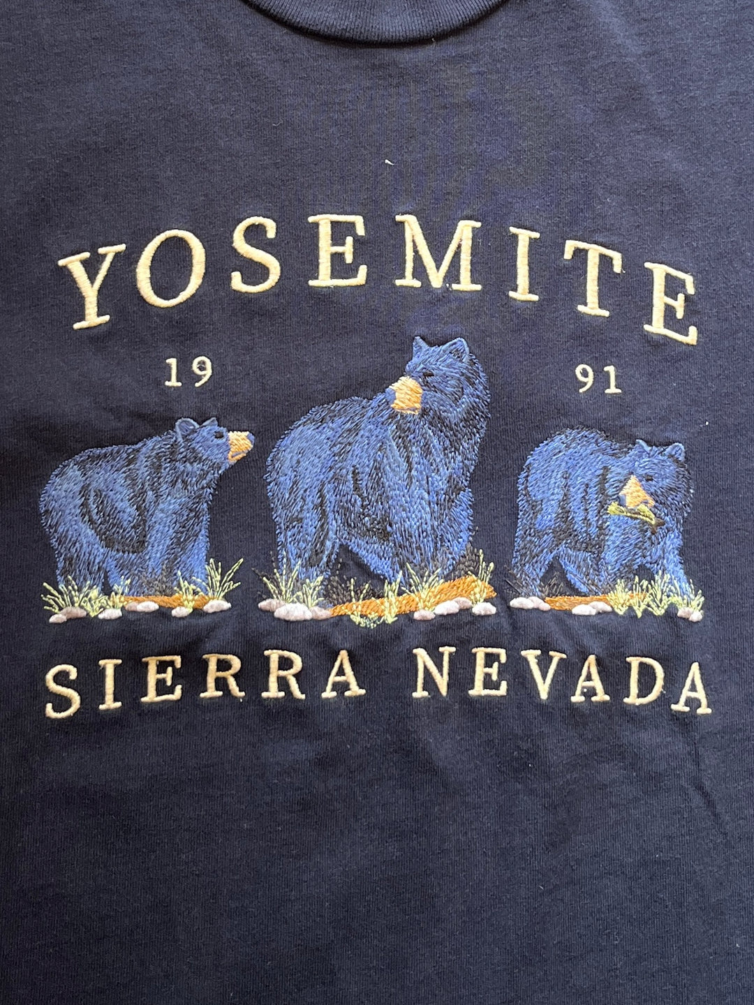1990s YOSEMITE National park embroidery souvenir T-shirt