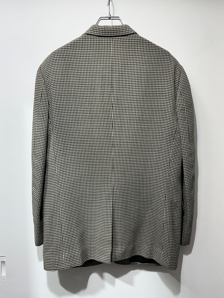 1980-90s micro checkered tailored jacket