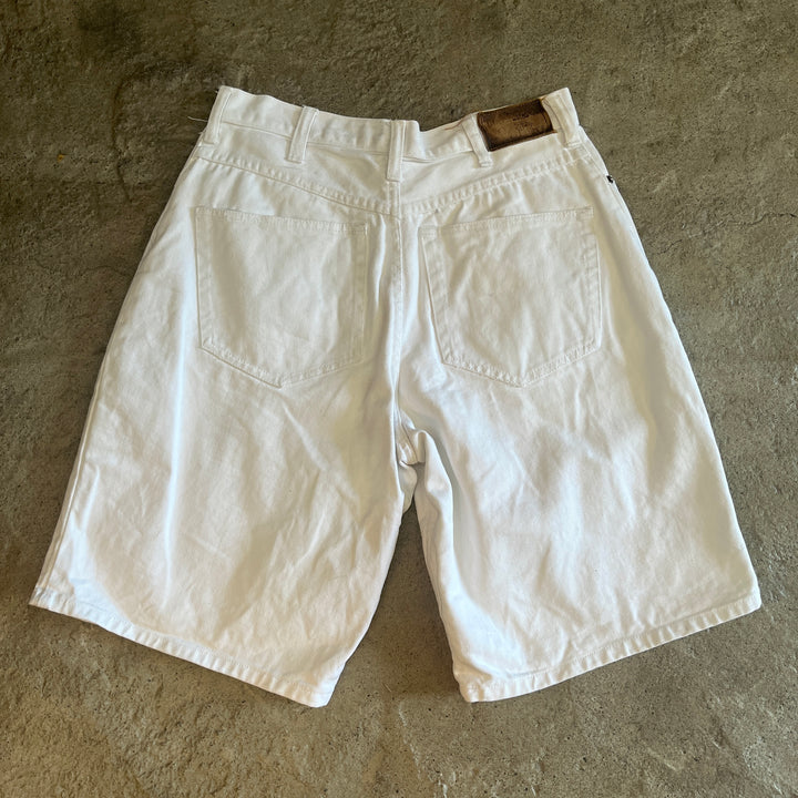 1990s "Timberland" white denim shorts