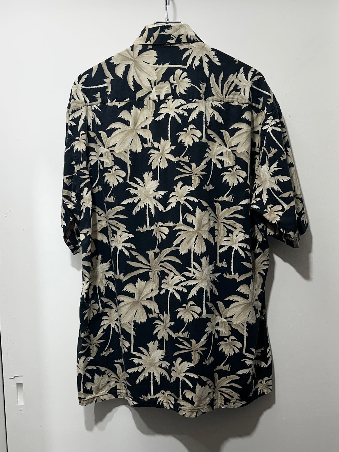 1990s "pierre cardin" palm tree print s/s shirt