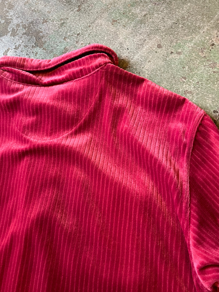 1980-90s "HABAND" magenta velour track jacket