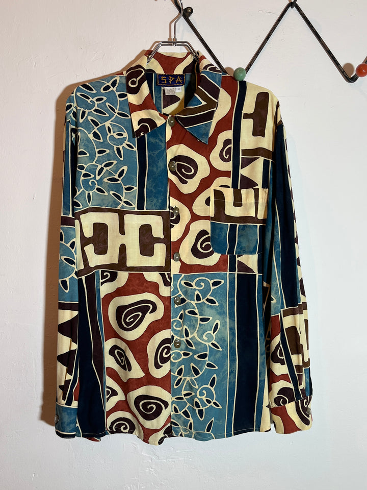 1990s abstract pattern shirt