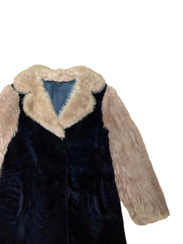 bicolor fox fur coat