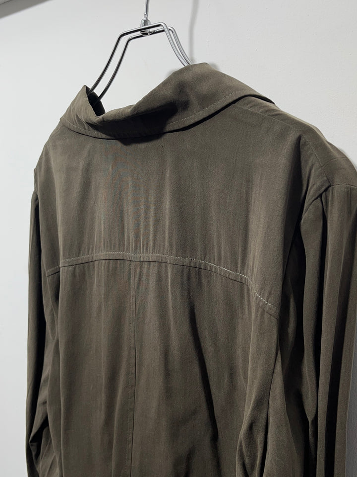 1980-90s USA made short length open collar shirt