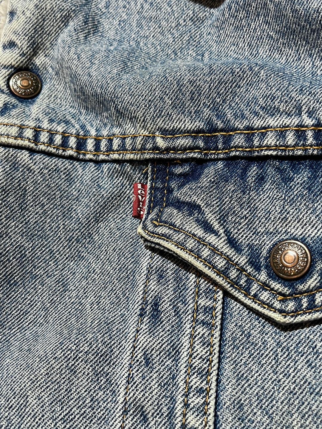 1990s USA made "Levi's" 70609 boa denim jacket