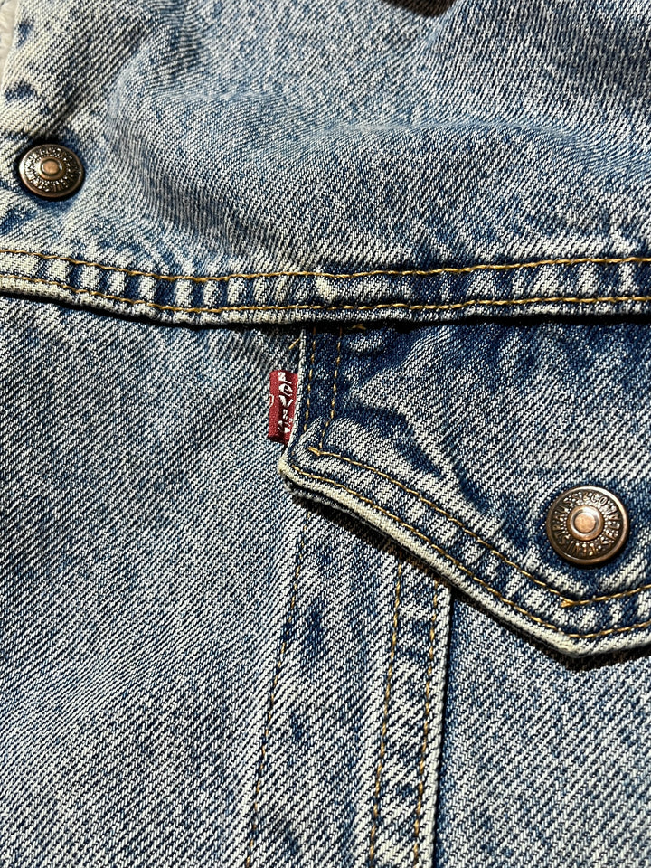 1990s USA made "Levi's" 70609 boa denim jacket