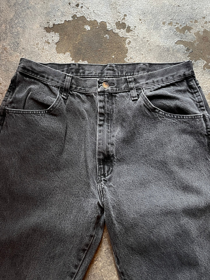 1990s "RUSTLER" black denim pants 36×29