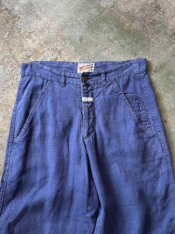 1980s "CLOSED" faded blue linen pants