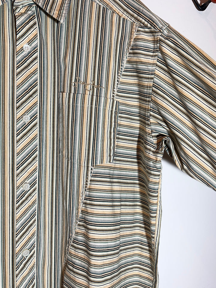 "Sean John" multi color stripe shirt