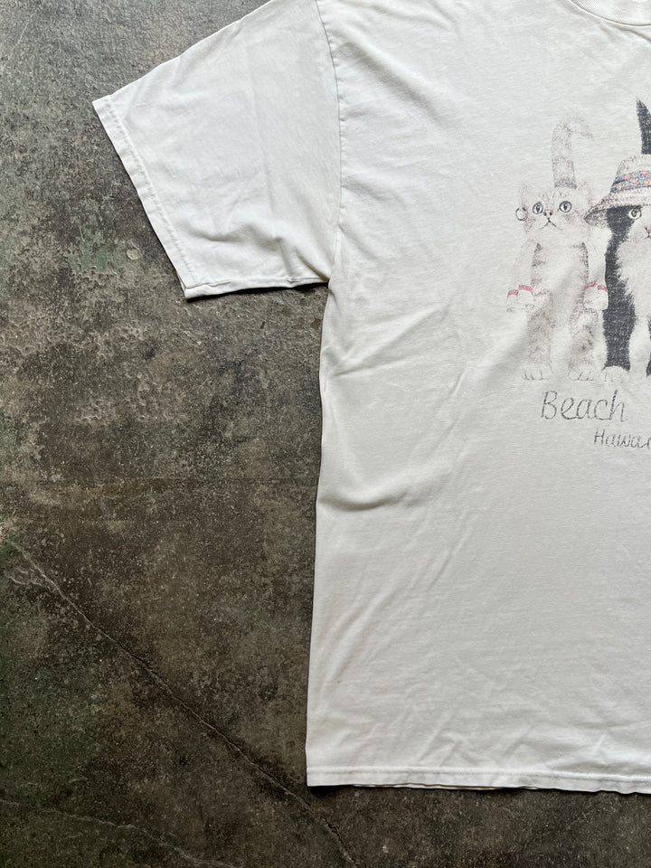 1990s Beach Bums Hawaii cat souvenir T-shirt