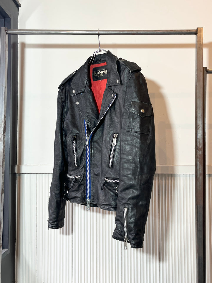 1980s "CAMPRI" double riders jacket -MANX-