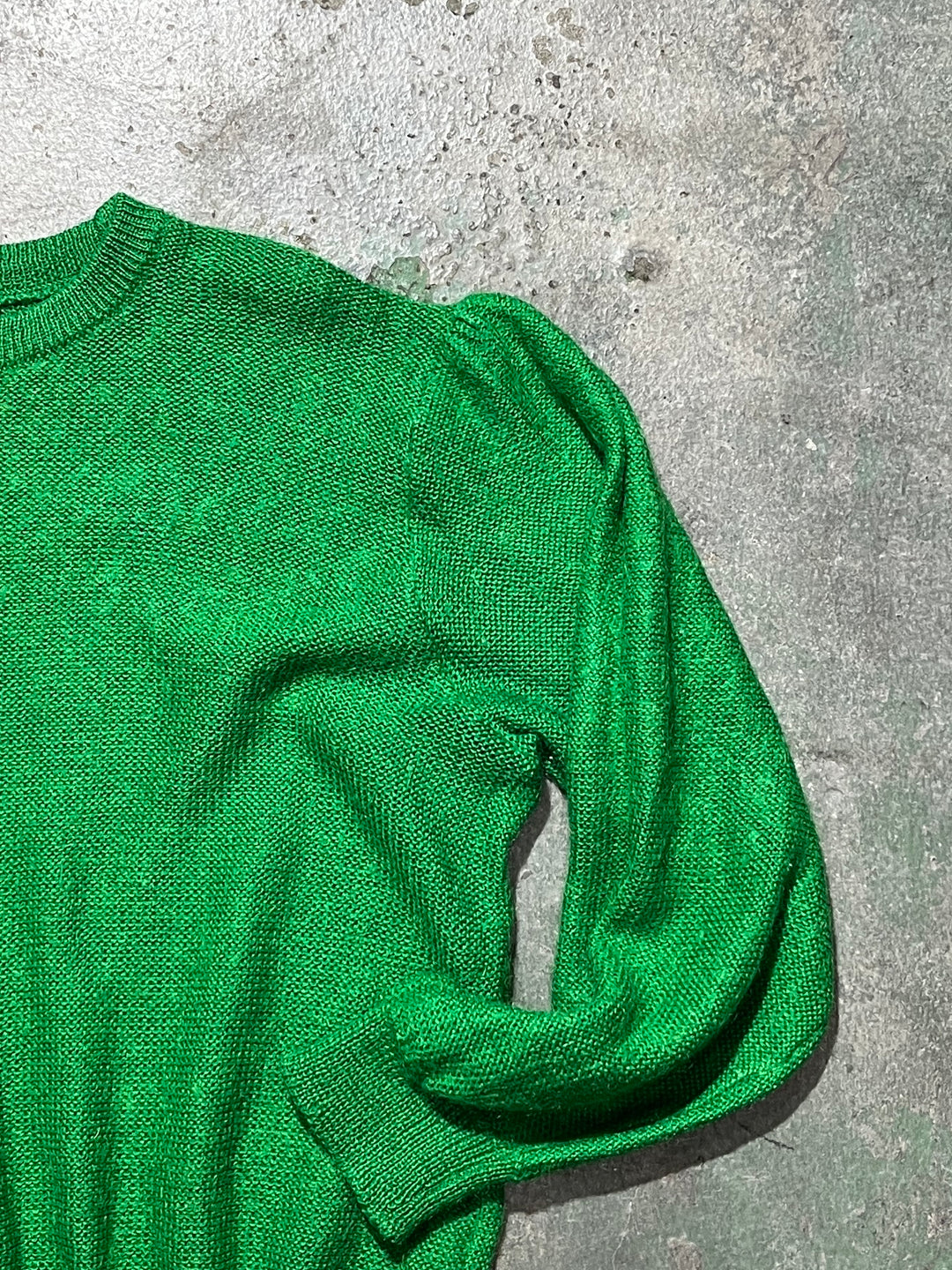 vivid green low guage knit