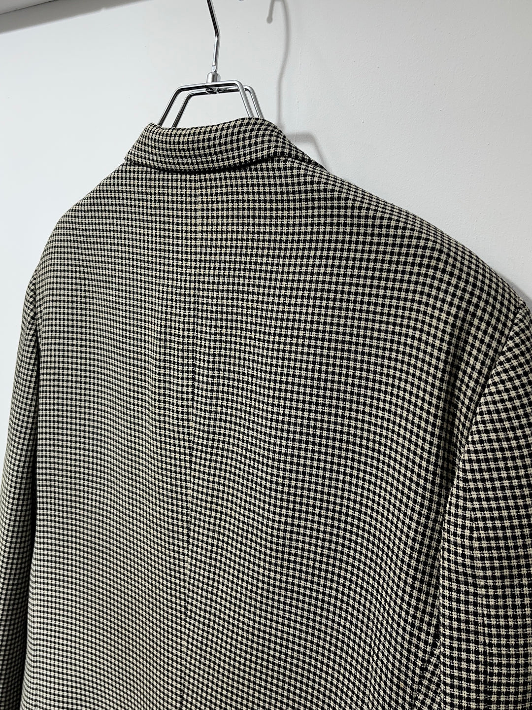 1980-90s micro checkered tailored jacket