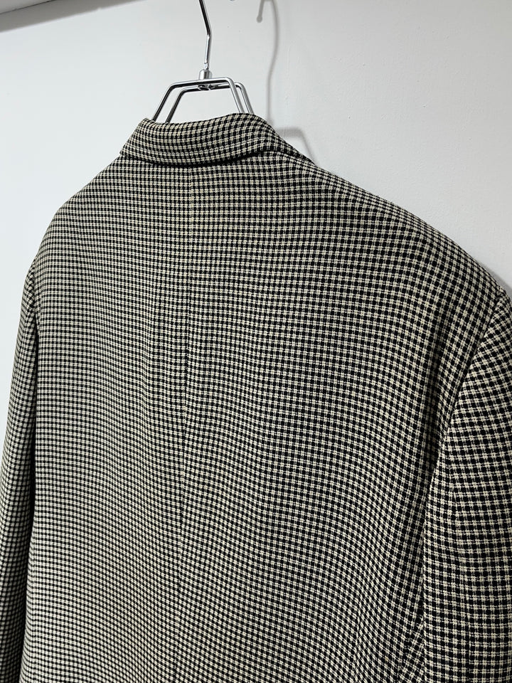 1980-90s micro checkered tailored jacket