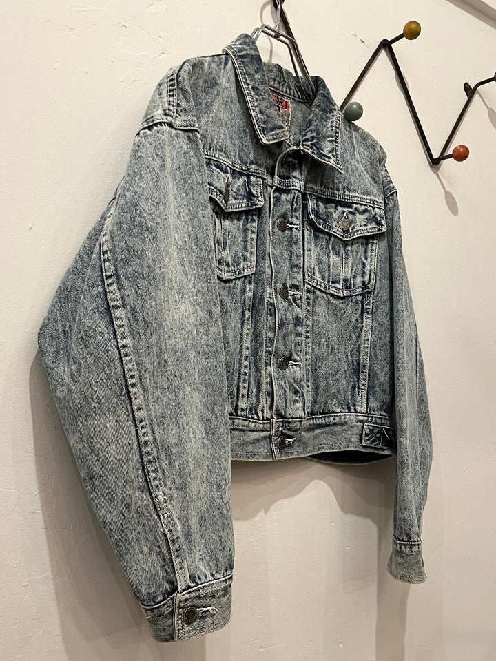 1980s chemical wash denim jacket