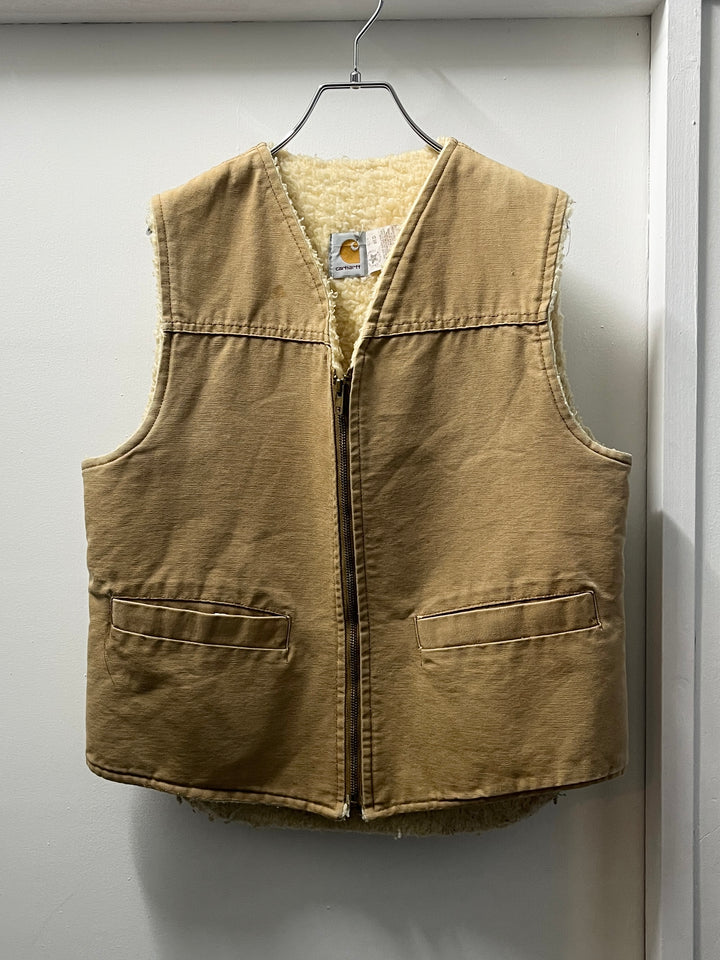 1980s USA made "Carhartt" duck boa vest