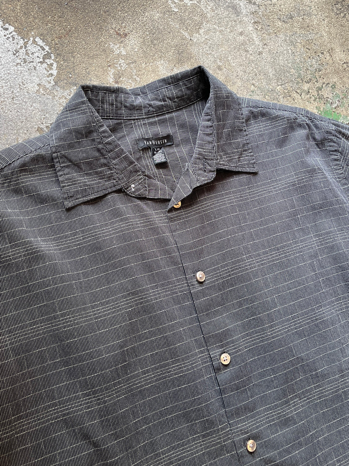 2000s "VAN HEUSEN" crosshatch s/s shirt