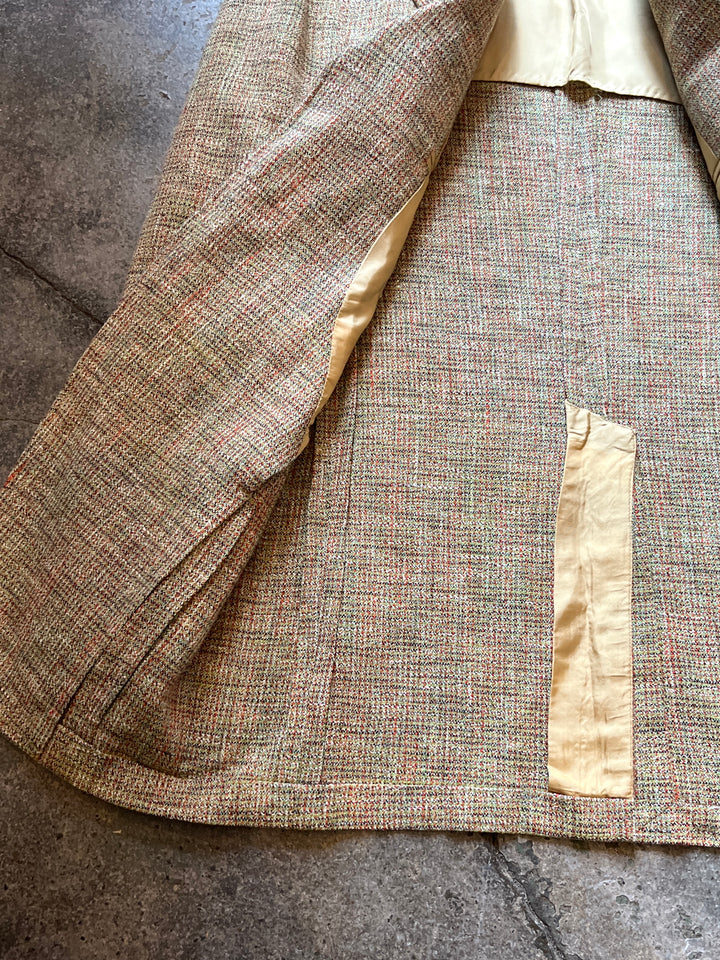 1970s ITALY made mixed-color tailored jacket