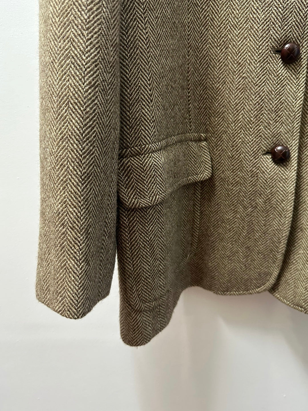 1980-90s "LAUREN RALPH LAUREN" chin strap tweed jacket