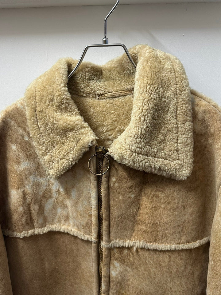 1960-70s "Wool Rich" mottled fade mouton jacket