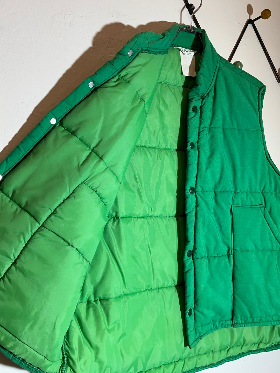 1970-80s vivid green vest