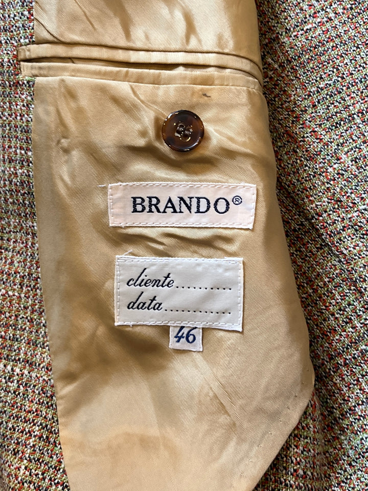 1970s ITALY made mixed-color tailored jacket
