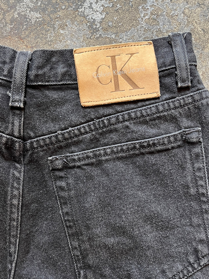 1990s USA made "Calvin Klein" black denim shorts