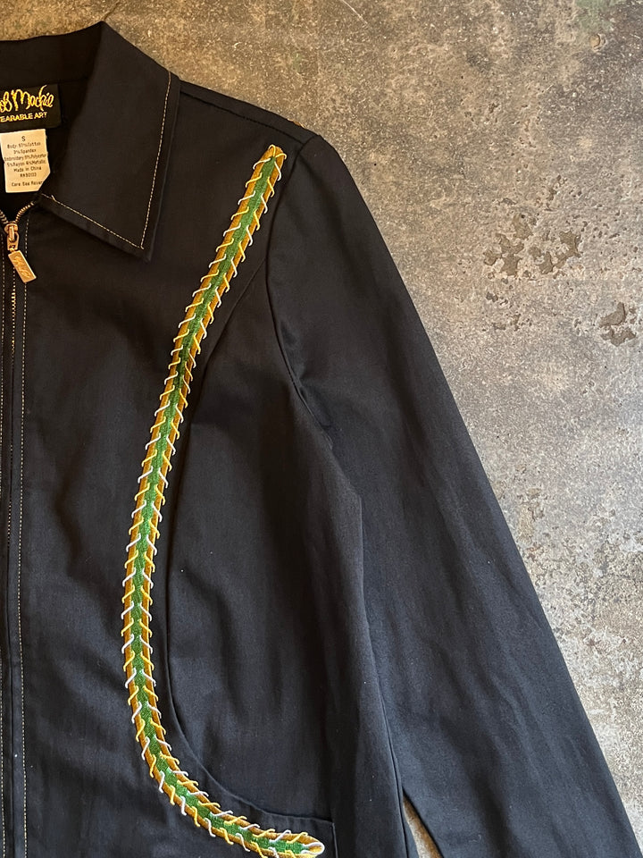 1980-90s embroidery design drizzler jacket
