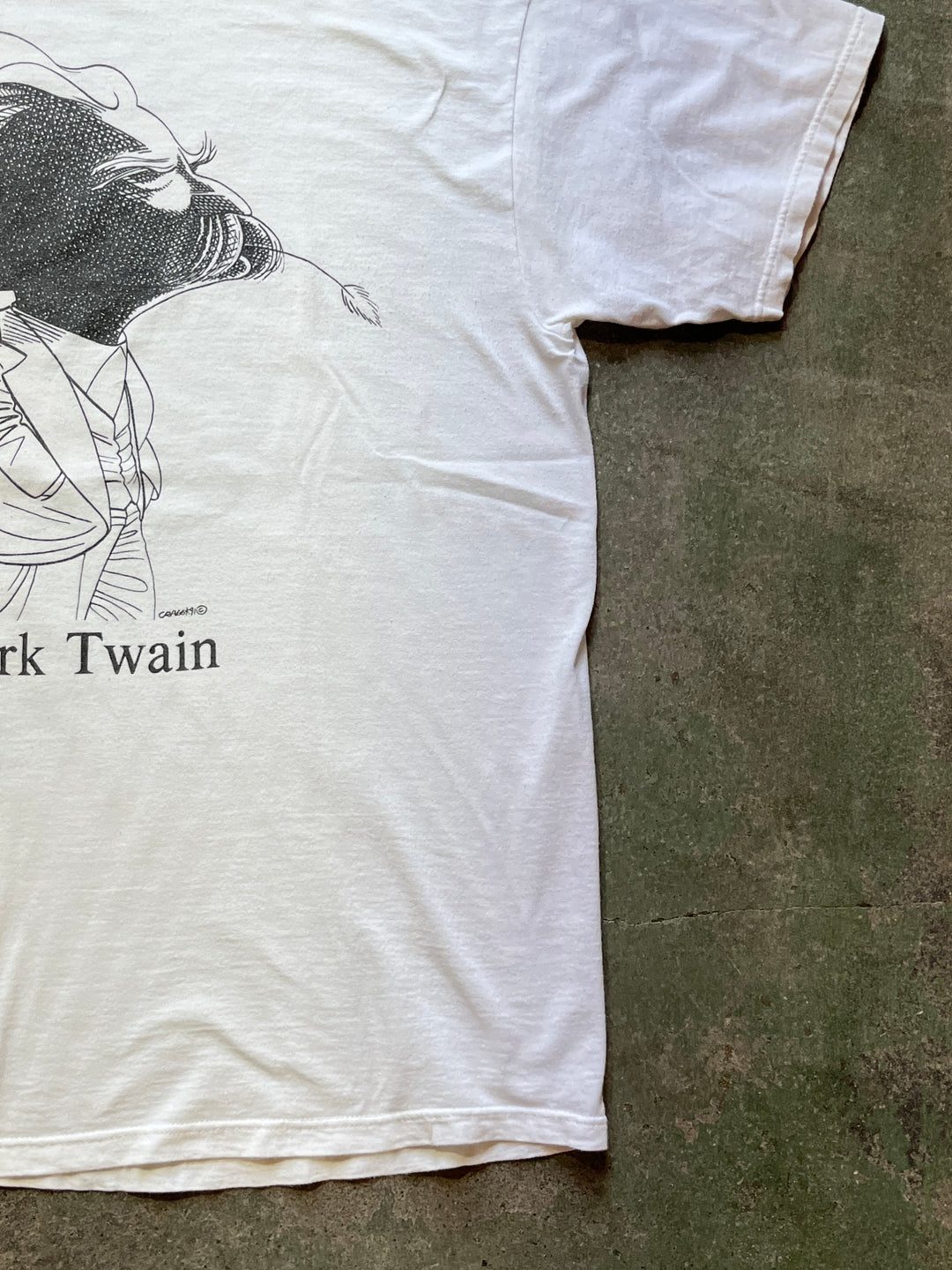 1990s Largely Literary Mark Twain art print T-shirt