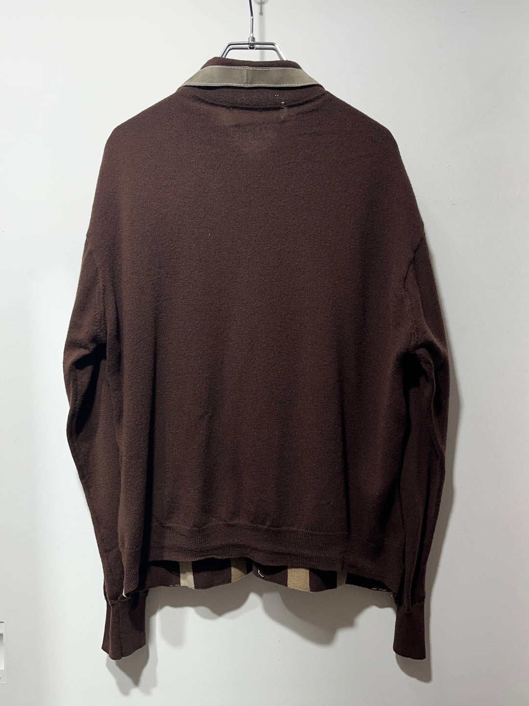 1970s  ITALY made suede panel knit jacket